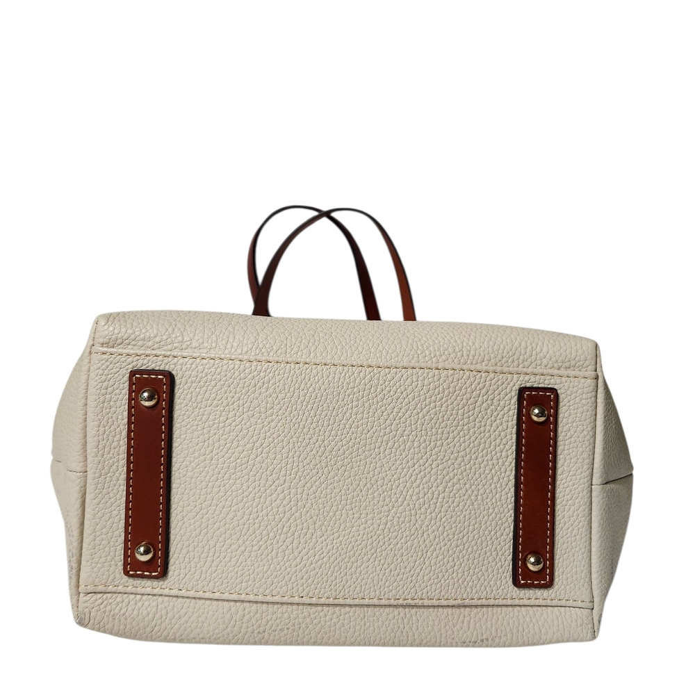 NEW! Dooney & Bourke K2097873 Ivory and Tan Leather Large Tote - Picture 8 of 15